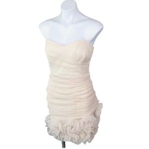 MaxandCleo NWT Knit Cocktail Dress Champagne 6